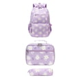 thumbnail image 3 of Mochila ligera con estampado de margaritas para escuela primaria, ideal para adolescentes. Violeta, 3 of 9