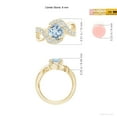 thumbnail image 5 of Angara Natural 1.6 Ct. Aquamarine with Diamond Infinity Ring in 14K Yellow Gold for Women (Ring Size: 11.5), 5 of 10