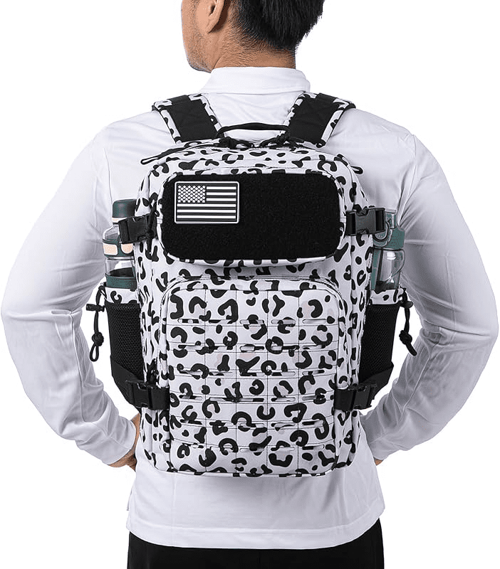 25L/45L Durable Nylon Hiking Backpack for Men, Multi-Day Camping & Travel Backpack with MOLLE System & Side Bottle Pockets