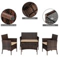 thumbnail image 6 of OverPatio 4PCS Patio Rattan Conversation Furniture Set Outdoor, Wicker Furniture for Patio and Garden, Outdoor Rattan Sofa Set with Loveseat and Table, 6 of 8