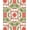 Red, Pattern 3, variant on ODIKA 4'x6' Machine Washable Non-Slip Area Rug, Tropical Bloom with Interlocking Palm Leaves and Exotic Flowers High Traffic Rug, Orange, 361586