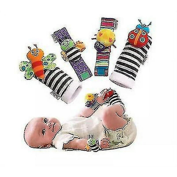 Baby Rattle Socks Wrist Rattles Foot Finder Socks Set Bell Strap,2pcs