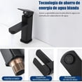 thumbnail image 2 of Grifo de Lavabo para Baño, Llave de Monomando, Llave Mezcladora Moderna Mate, 2 of 6