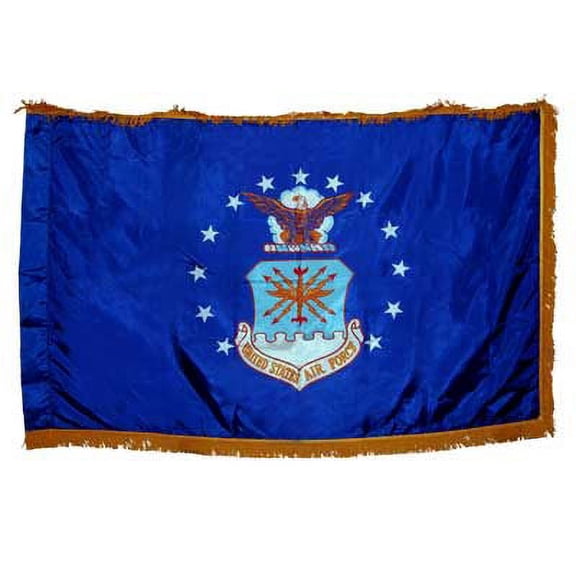 Indoor Air Force Flag 3x5 Nylon w/Fringe