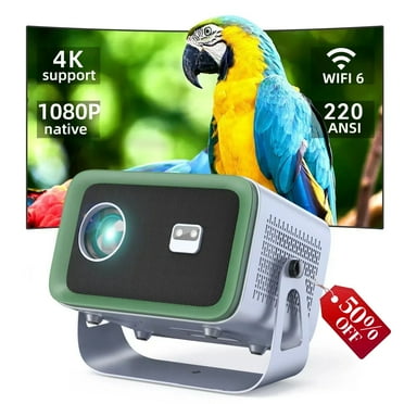 [Electric Focus ] GCZ 4K Projector with WiFi 6 and Bluetooth, 220 ANSI Native 1080P, Outdoor Movie Projector  for Phone/TV Stick