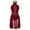 Burgundy, variant on TiaoBug Womens Sleeveless Mesh Splice Leotard Figure Ice Skating Dress Lyrical Modern Dance Costume Burgundy L