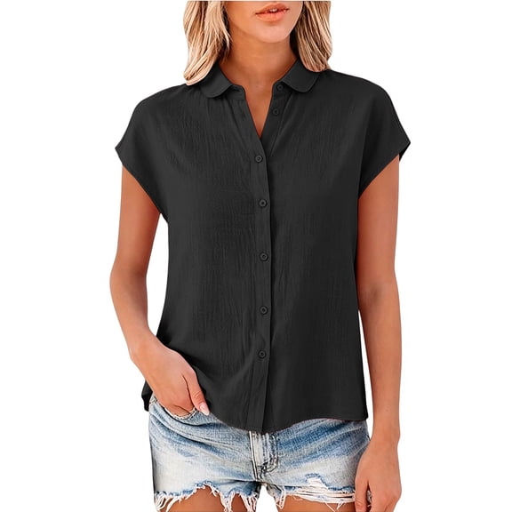 beishanbush Winter Sales Saving $10 Formal Work Dress Blouses Tops Women's Shirt,Color Lapel Cotton Linen Casual Loose Top Under $15