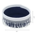 thumbnail image 3 of Unique Bargains 1 Pack Woven Storage Basket for Entryway Desk Navy 8.1*3.7in, 3 of 5