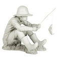 thumbnail image 2 of Design Toscano Gone Fishing Fisherman Boy Garden Statue, 17 Inch, Polyresin, Two Tone Stone, 2 of 5