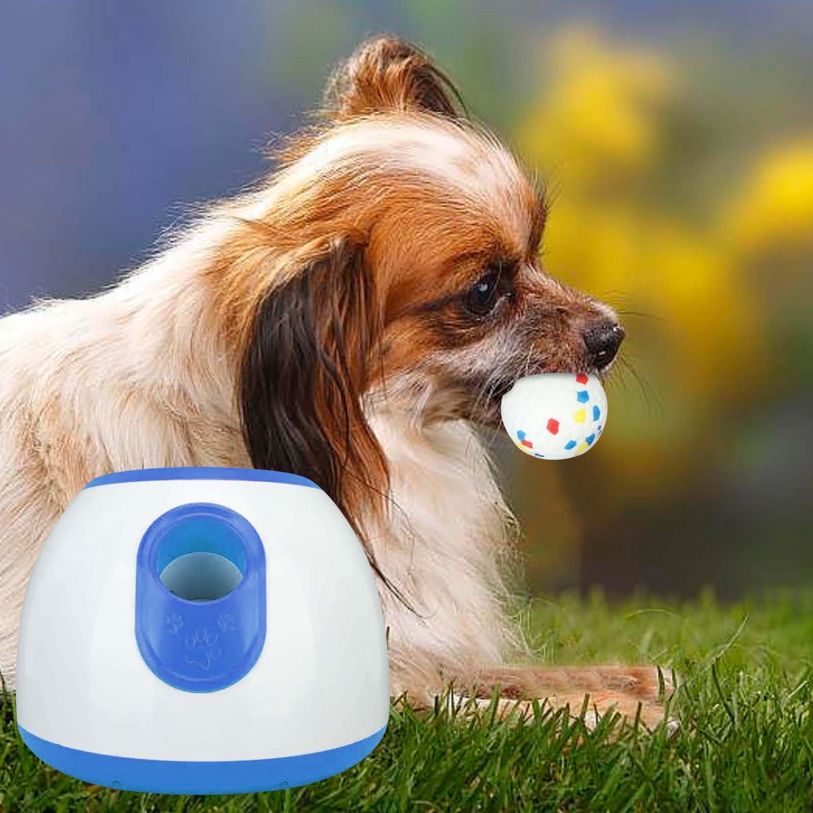 Automatic Dog Ball Launcher - Interactive Tennis Ball Thrower for Medium/Large Dogs, 10-30 ft Distance, Rechargeable Fetch Machine with 3 Balls - Mental Stimulation Toy