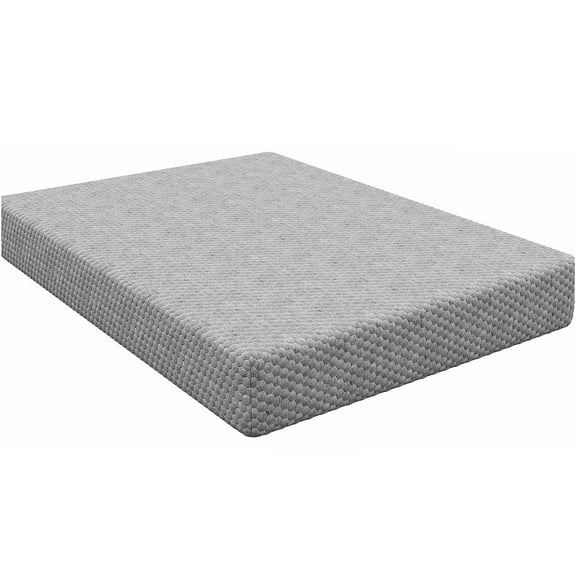 JERFIT 10" California King Hybrid Mattress, Medium Firm Gel Memory Foam Pocket Spring, Cooling Gray Fabric, Greenguard Gold Certified, Made in USA
