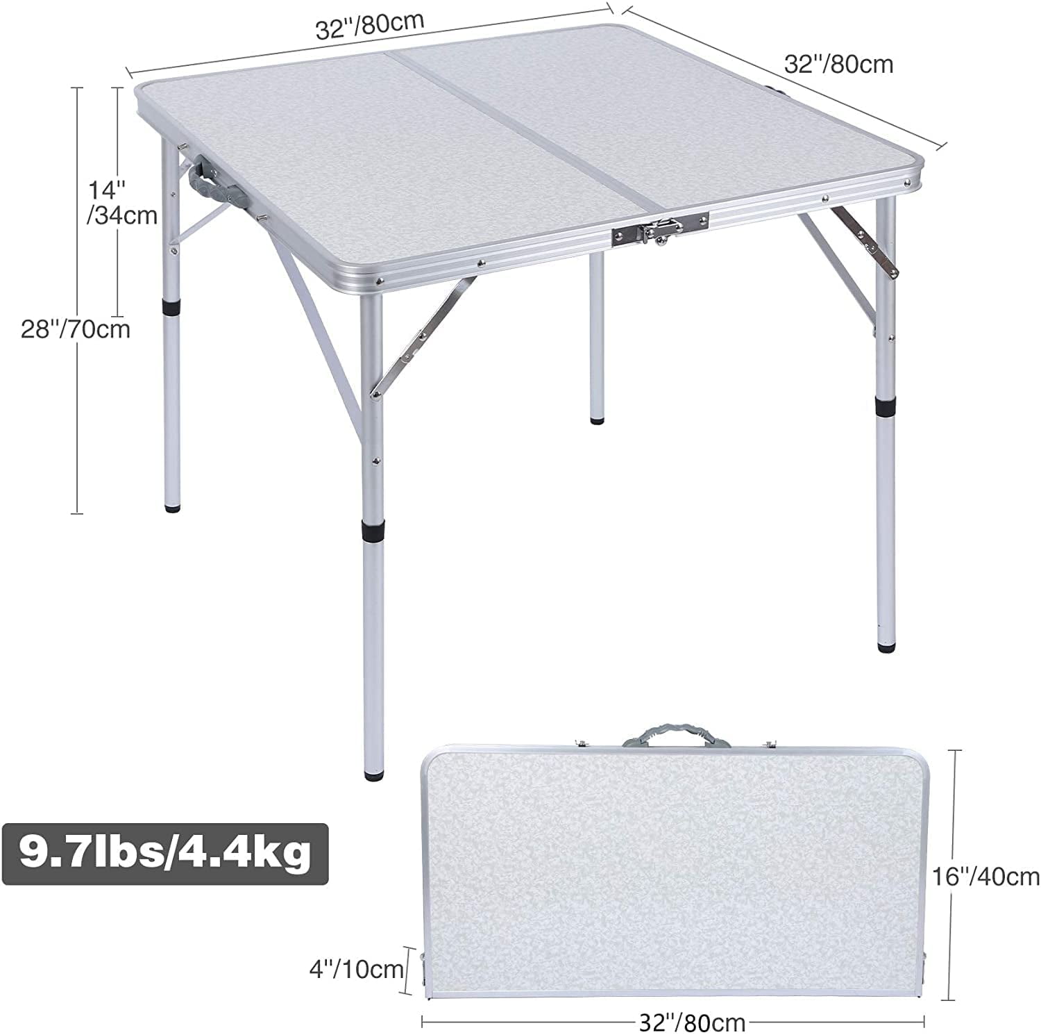 32 inch square folding table discount