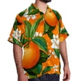 thumbnail image 2 of Tangerine Men's Short Sleeve Poplin Shirts with Spread Collar Tops, Casual Printed Button Down Short Summer Beach Shirts for Men and Women, 2 of 6