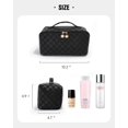 thumbnail image 4 of Bolsa de maquillaje EACHY Travel de gran capacidad, impermeable, color negro, 4 of 7
