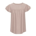 thumbnail image 5 of Homenesgenics Tops for Women Plus Size,Tunic Tops for Women,Crop Tops for Women Fashion Women Short Sleeve Garment Comfortable Breathable Round-Neck Blouses Pink XL, 5 of 8