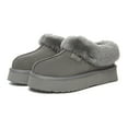 thumbnail image 4 of EVER AU Women Topknot Leather Slippers - Grey, 4 of 11