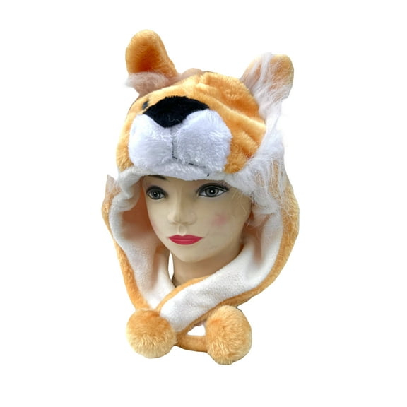 Lion Plush Hat - Animal Plush Hat With Ear Flaps Plush Animal Hat