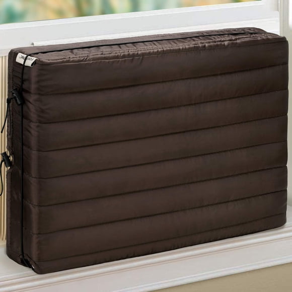 FORSPARK Indoor Air Conditioner Cover, AC Covers for Inside with Free Drawstring, 17L x 13H x 3.5D inches Brown