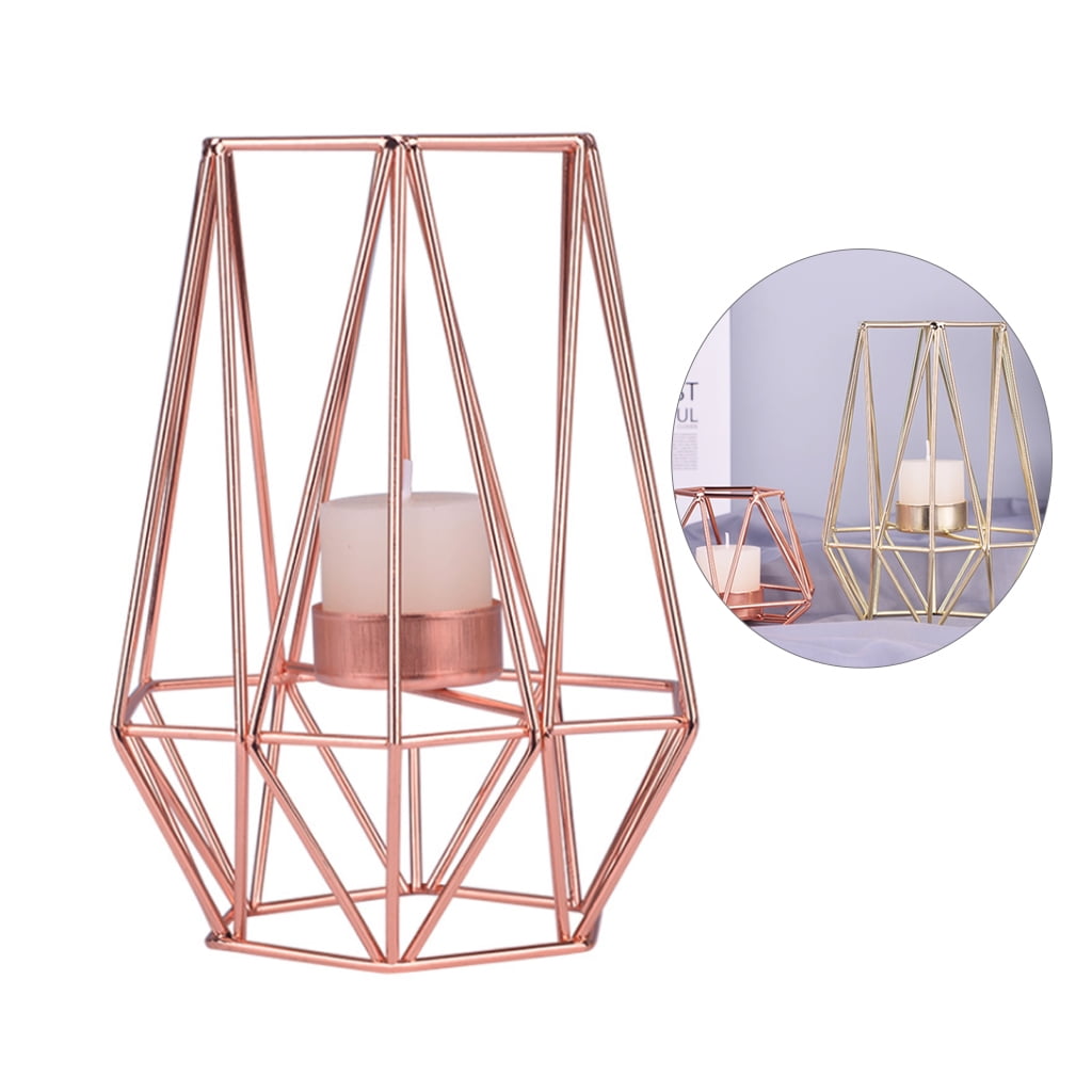1PC Nordic Style Wrought Iron Geometric Candle Holders Metal Crafts Home Decor 1PC Nordic Style Wrought Iron Geometric Candle Holders Metal Crafts Home Decor