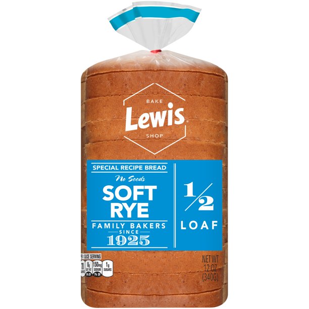 Download Lewis Bake Shop Half Loaf Soft Rye Bread, 1/2 Loaf, 12 oz. - Walmart.com - Walmart.com
