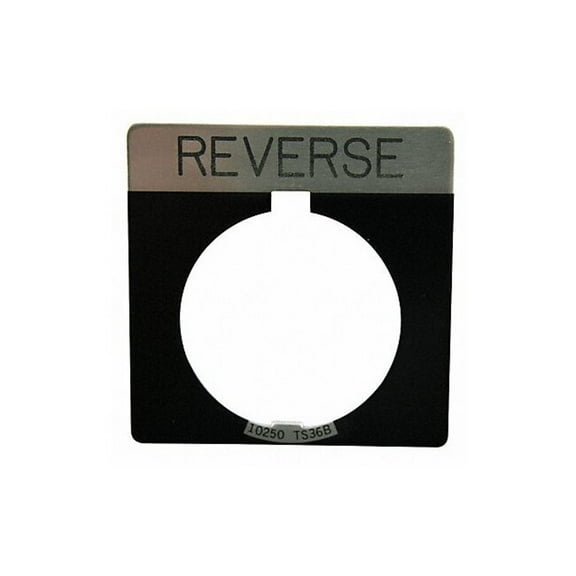 Eaton LegendPlate,Reverse,White/Black,Square 10250TS30