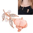 thumbnail image 3 of Broche Rose, Broche Rose Brillant Rétro Attrayant à la Mode pour la Datation, 3 of 8