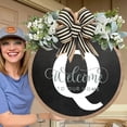 thumbnail image 2 of Funny Welcome Sign Round Outdoor Indoor Spring Wreath Farmhouse Porch Decoration Home Wall Sign for Housewarming Summer Fall, 2 of 8