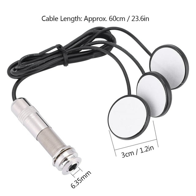 With 3 Transducers Pickup Piezo Transducer, Pickups Piezo Transducer Guitar Pickups Piezo Transducer Acoustic Guitar Pickup Piezo Transducer, For Guitar Ukulele