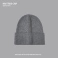 thumbnail image 1 of LinYooLi Hat Girl Autumn And Winter Wool Hat High -Quality Solid Color Warming Ear -Cold Hat Korean Version Of Face Faces, Small Couple Tide Knitted Hat, 1 of 9