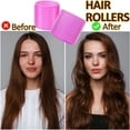 thumbnail image 7 of 6 Pack Super Jumbo Self Grip Hair Rollers Pro Salon Hairdressing - Big Curlers Create Volume For Long Hair (Color Random), 7 of 7