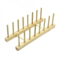 thumbnail image 3 of Wooden Dish Drain Rack Kitchen Pot Lid Holder Organizer Domestic Drying Shelf Cups Display Sink Drainer Shelf Book Stand, 3 of 6