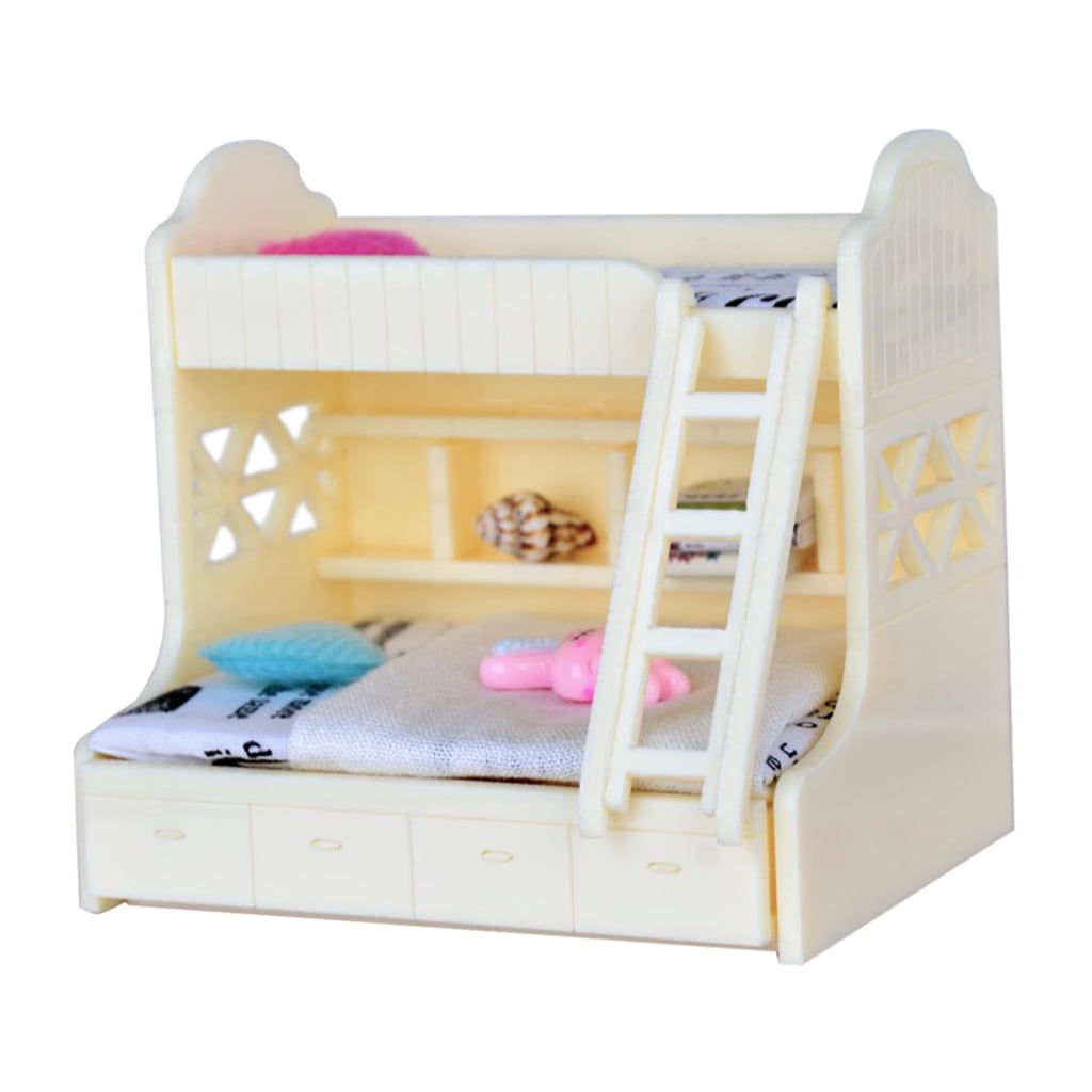 1 12 Dolls House Miniature Furniture, Dollhouse Bunk Bed