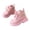 Pink, variant on HAOTAGS Girls Martin Boots, Side Zipper Lace Up Soft Sole Non Slip Short Princess Boots for Kids Students Pink Size 11.5 Little Kids
