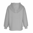 thumbnail image 5 of AINIYS Girls Half Zip Hoodies Pullover Solid Color Long Sleeve Casual Fall Winter Tops with Pockets Gray 12 Years, 5 of 8
