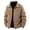 C109/Khaki, variant on Rggeeun Jackets For Men Casual Corduroy Jacket Lightweight Slim Fit Fashionable Comfortable Stand Collar Outerwear For Daily Wear Outwear Fashion