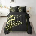 thumbnail image 2 of YST Sports 7-Piece Comforter Set, Baseball Bed in a Bag, Black Yellow, Twin, 2 of 4