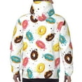 thumbnail image 5 of Hoodies for Men - Colourful Donut Print White Long Sleeve Comfrt Men'S Fashion Hoodies & Sweatshirts, Sweatshirts for Men Hoodies Pullover Clothing Clothes with Pouch, 5 of 7