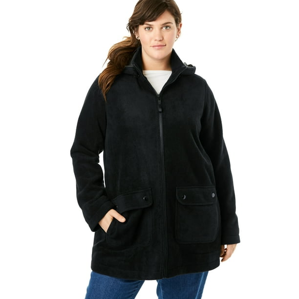 Download Woman Within - Woman Within Women's Plus Size Hooded Mock ...