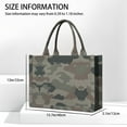 thumbnail image 3 of Large Capacity Tote Bag,Green Brown Camo Classic Shapes Pattern Handbag Fashion Luxury Tote Bag,15.7"x13"x 5.1" Inches,Laptop Compatible, 3 of 5