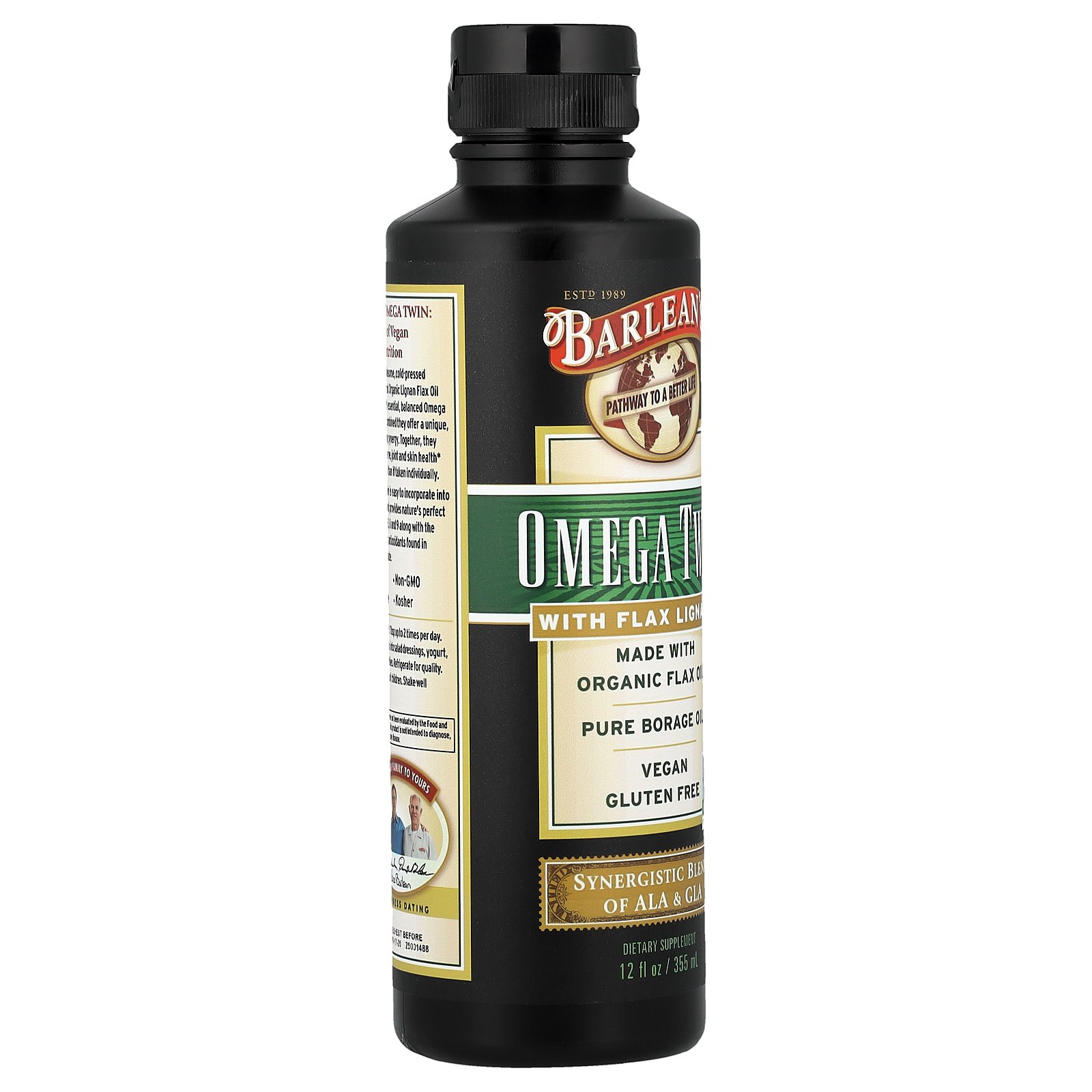 Barlean's Omega Twin with Flax Lignans, 12 fl oz (355 ml)