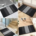 thumbnail image 7 of Buganda Striped Indoor Doormats, Absorbent Trapper Dirt Door Mats, Non-Slip Low Profile Inside Door Rugs for Entryway, 20x32, Black, 7 of 7