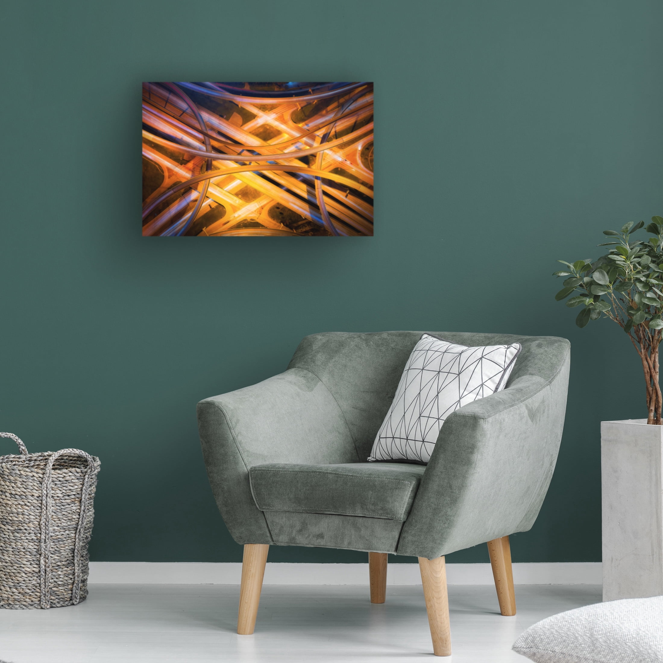 Canvas Wall Art - Michael Zheng 'Electric City' Wall Art for Living Room, Bedroom, or Office Décor by Trademark Fine Art - 47 x 30 Inches