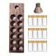 thumbnail image 3 of Frasco para granos de café con estante, frasco de vidrio para almacenar alimentos, tubo de ensayo, recipiente hermético para cereales. Embudo 12 Agujeros Marrón, 3 of 8