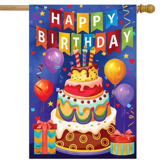 Briarwood Lane Birthday Celebration House Flag