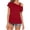Red, variant on Red S WIZUTIZ Going Out Tops for Women Sales Plus Size Tunics Casual Tee Short Sleeve Loose Fit Round Neck Tshirts Athletic Solid Oversize Tops Cotton Linen Linen Blouse Elegant Ladies Tshi