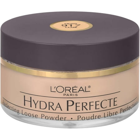 Natural Perfecting Powder Foundation - L'Oreal Paris Hydra Perfecte Perfecting Loose Powder, Light