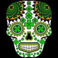 thumbnail image 3 of CafePress - Shamrock Sugar Skull Women's Dark Pajamas - Women's Short Sleeve Print T-Shirt and Pants Dark Cotton Pajama Set, 3 of 7