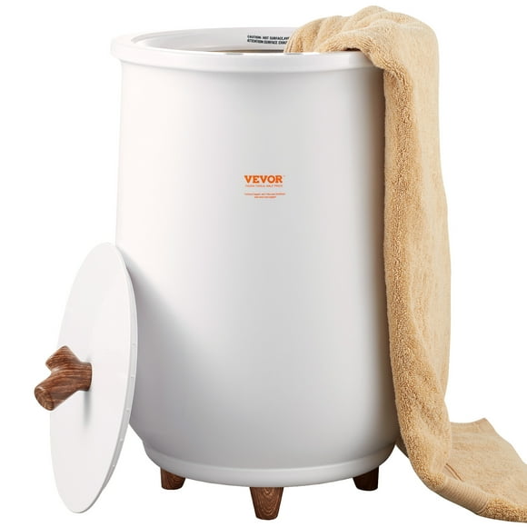 VEVOR Towel Warmer Bucket, 20L Large Auto Shut Off Towel Heater with 4-Level Timer, ETL & FCC Certified