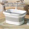 thumbnail image 2 of Collapsible Foot Bath Bucket with Handle, Large Portable Foot Soaking Basin, 2 of 14
