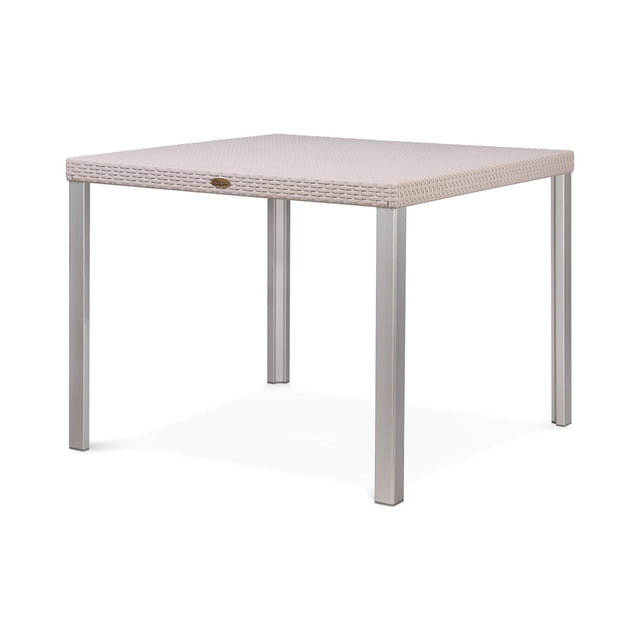 Lagoon Mesa de Comedor Cuadrada Tipo Rattan de Polipropileno con Patas de Acero, Protección UV, Resistente a Exteriores, Modelo Oslo Lagoon Mesa Oslo